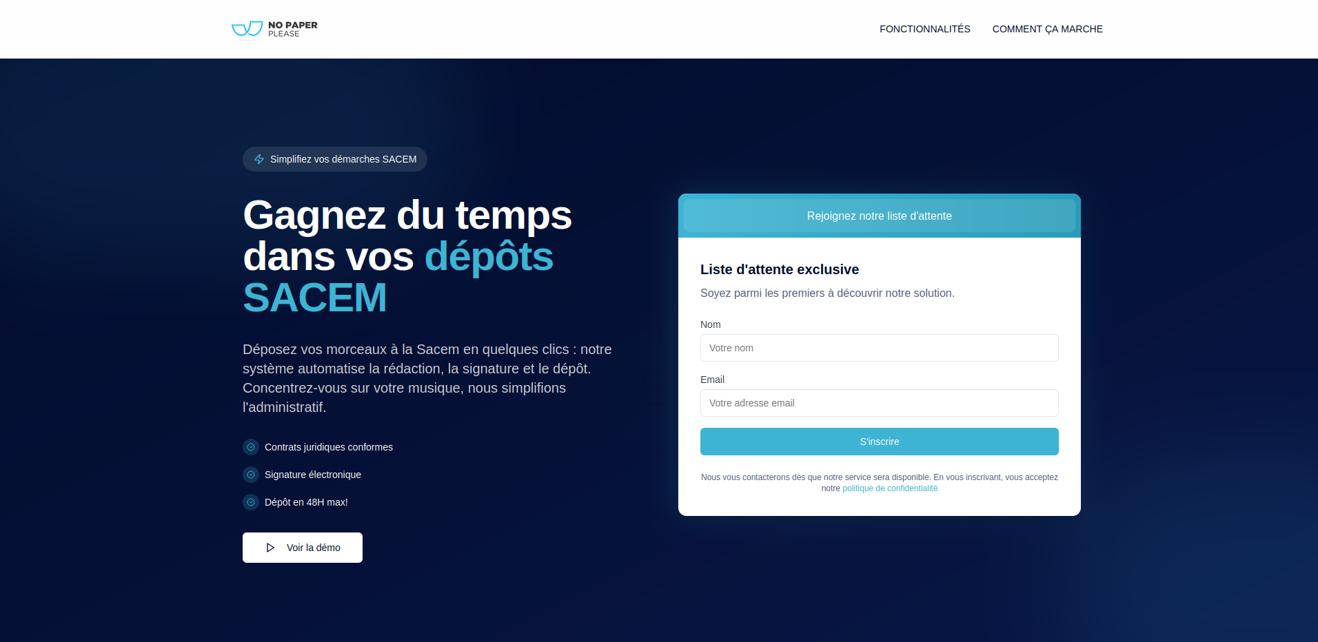 Nopaperplease - Platform for Musicians